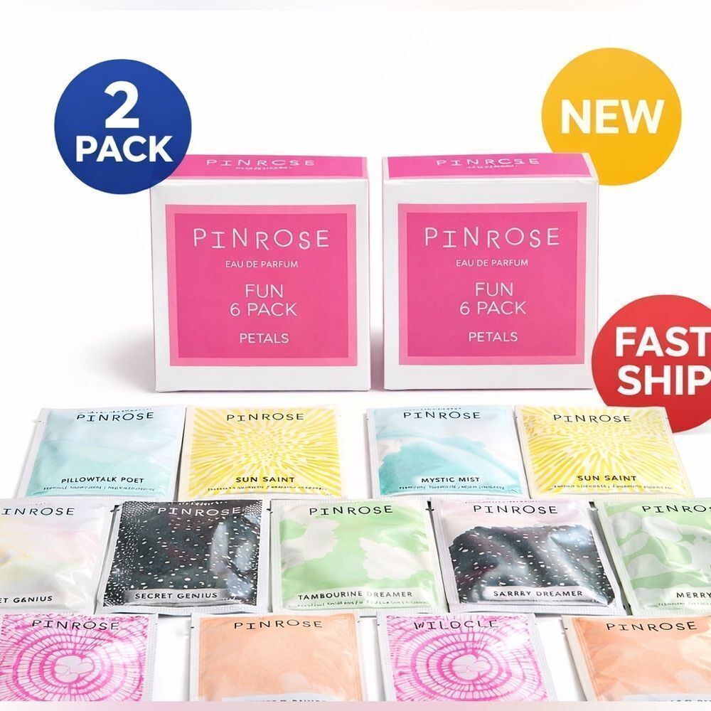 Pinrose Fun 6 Pack Petals Bundle 2 Boxes Perfume Samples Discovery Set New